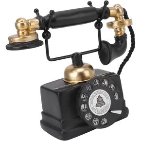 JTLB Vintage Large Retro Decorative Resin Phone Model, Decorative Rotary Telephone Statue Decor for Cafe and Bar Window Display (-14)