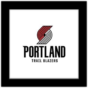 Trends International Gallery Pops NBA Portland Trail Blazers - Global Logo Wall Art Wall Poster, 12" x 12", Black Framed Version