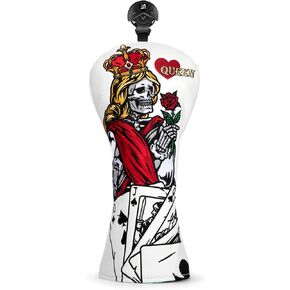 Golf Club Cover Poker Queen Golf Driver Cover Fariway Wood Headcover Hybrid Head Covers Golf Club Covers for Most Brand