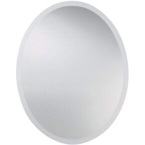Uttermost Frameless Vanity Oval Mirror - 22 inches wide by 0.5 inches deep