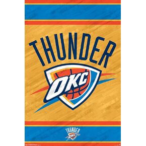 Trends International NBA Oklahoma City Thunder - Logo 14 Wall Poster, 22.375" x 34", Premium Unframed Version