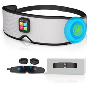 Sleep Headphones 2024 New Sleep Mask Comfortable & Adjustable Sleeping Mask, Zero Eye Pressure,Side Sleepers Sleep Mask with Bluetooth Headphones Ultra-Thin Stereo Speakers Perfect for Sleeping