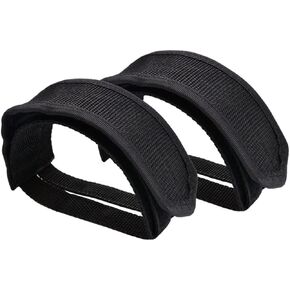 2Pcs Black Beam Strap Pedal Straps Cycling Bike Foot Pedal Straps Toe Clips Straps Tape Cycling Parts and Components for Fixed Gear Bike,Sports and Outdoors