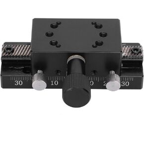 30x50mm Sliding Table SEMCI-C-80 Accuracy Linear Translation Stage Aluminum Alloy Manual X‑Axis Rack Pinion Type Rail Sliding Table Mechanical Device for Linear Motion Equipment