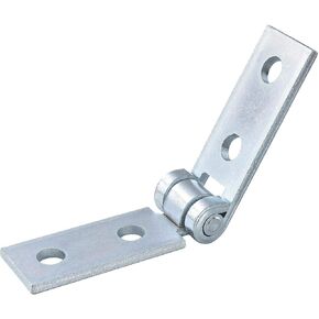 Global Industrial 4 Hole Adjustable Hinge, Electro-Galvanized Zinc, 8-1/4"L x 1-5/8"W, Lot of 2