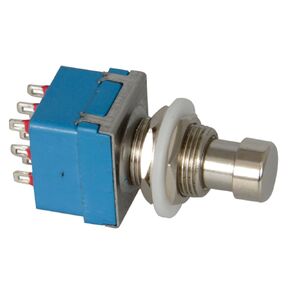 JAMECO VALUEPRO 01-690DB-RH 3PDT Push Button Stomp Switch, 0.40"" Diameter (Pack of 2)"