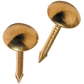 6 Pack-Upholstery Nails, Roundhead, Brass, Small, 25-Pk. -122690, No Color, Count