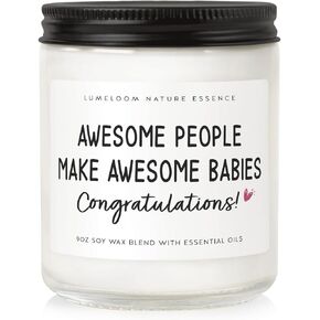 New Mom Gifts, Gender Reveal Gifts- 9oz Aromatherapy Lavender Scented Soy Wax Candle- Pregnancy Gifts, Gifts for New Mom, Mom to Be Gifts, New Parents Gifts for Couples, Baby Shower Gifts
