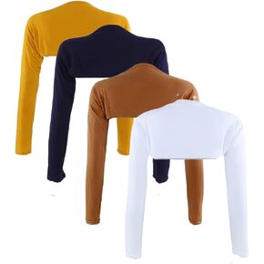 4 Pieces Muslim Modal Shawl Arm Oversleeve for Women Islamic Arab Ramadan Sunscreen Uv Protection Arm Cover