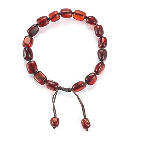 Baltic Amber Bracelet Gift Set -100% Certified Premium Quality Raw Baltic Amber-True amber stone bead (8 inch, L-codeCognac)