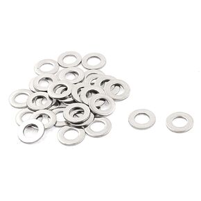 uxcell M8 x 16mm x 1.6mm Stainless Steel Flat Washer Gasket Silver Tone 32pcs