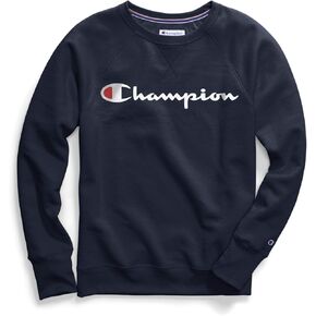 Champion Women's Powerblend Crewneck Sweatshirt, athletic navy, 2X