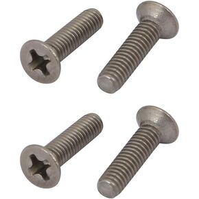uxcell 4pcs M2.5 Metric Thread 10mm Length Flat Head Phillips Drive Titanium Screw