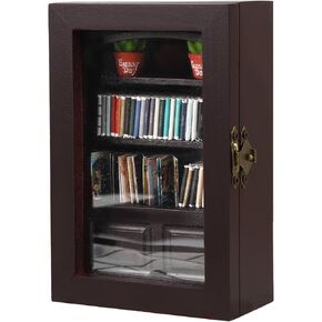 Anxiety Bookshelf Mini Bookshelf Shake Away Your Anxiety Gifts for Book Lovers Decorative Box with 53 Mini Books and 2 Mini Succulents, Mini Books for Home Room Office Decor