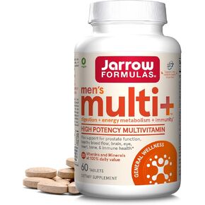 Jarrow Formulas Men's Multi+ Multivitamins, Multivitamin for Men, 60 Tablets, 30 Day Supply