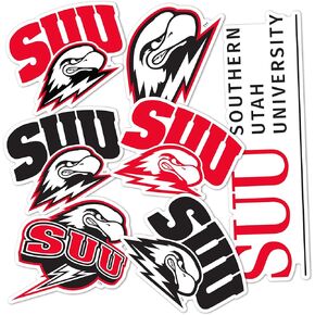 Desert Cactus Southern Utah University SUU Thunderbirds T-Birds Stickers Vinyl Decals Laptop Water Bottle Car Scrapbook 11x9 Sheet T2 (Type 2)
