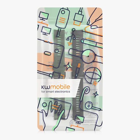 kwmobile Strap Compatible with Garmin Instinct 2 Solar/Instinct 2 Strap - Replacement Silicone Watch Band - Black/Grey in Saudi Arabia