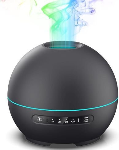 Essential Oil Diffuser for Home - 200ml Aromatherapy Diffuser Humidifier with 4 Timers & 7 Colors Night Lights, 20dB Quiet Working for 10 Hours, Waterless Auto-Off in Saudi Arabia