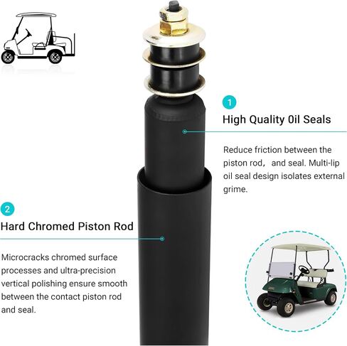 10L0L ممتص الصدمات الأمامي أو الخلفي لعربة الجولف لـ EZGO TXT 1994-up و1970-1994 Marathon، يستبدل OEM 76418-G01، 70248-G01، 70324-G01، 76419-G01 in Saudi Arabia