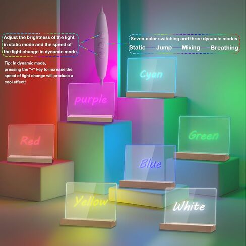 Acrylic Wet Erase Calendar Board with Light -12 x 10" Light up Clear Desktop Calendar with Stand,Glowing Acrylic Message Board with 12 Liquid Chalks for Office School Home Bar (Calendar) in Saudi Arabia