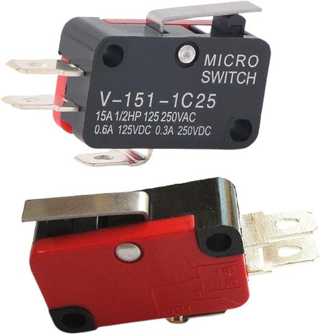 10-حزمة V-154-1C25 مفتاح حد صغير لحظة SPDT Snap Action 3 دبوس طويل مستقيم المفصلي رافعة نوع الذراع in Kuwait