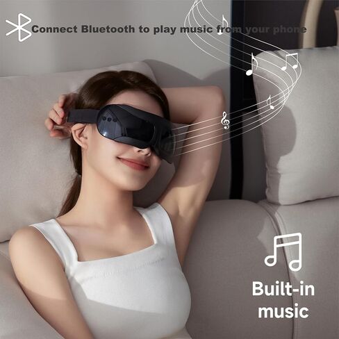 Eye Massager Migraines Eye Massager with Heat and Vibration Heated Eye Massager Massaging Eye Mask Sinus Massager Migraine Relief Massager Eye Care Reduce Eye Stain Black in Saudi Arabia