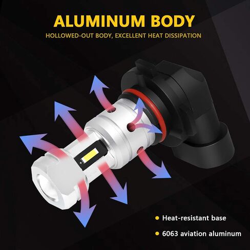 PHINLION H10 9145 LED Yellow Fog Light Bulbs, Super Bright 3800 Lumens CSP 9040 9045 9140 9155 12V LED Bulb Replacement for Foglight Lamps, 3000K Golden Yellow in Saudi Arabia