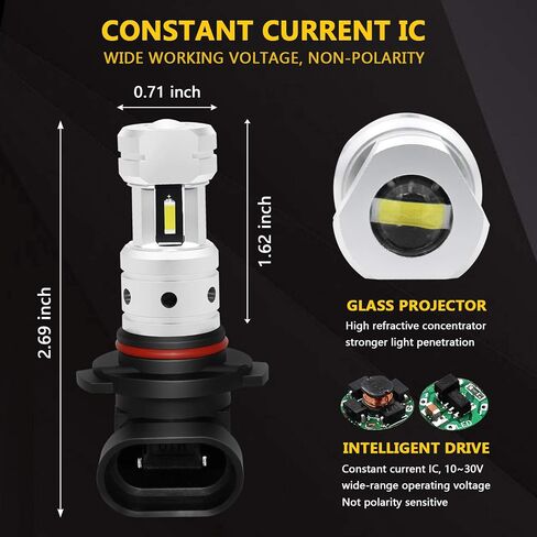 PHINLION H10 9145 LED Yellow Fog Light Bulbs, Super Bright 3800 Lumens CSP 9040 9045 9140 9155 12V LED Bulb Replacement for Foglight Lamps, 3000K Golden Yellow in Saudi Arabia