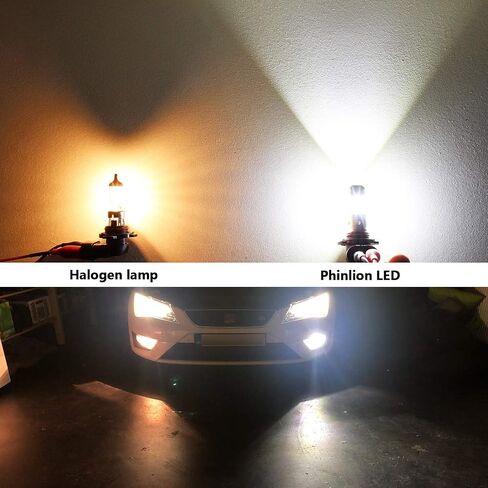PHINLION H10 9145 LED Yellow Fog Light Bulbs, Super Bright 3800 Lumens CSP 9040 9045 9140 9155 12V LED Bulb Replacement for Foglight Lamps, 3000K Golden Yellow in Saudi Arabia