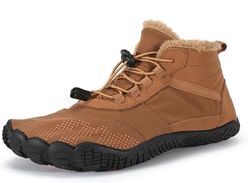 Winter Barefoot Shoes Mens Wide Toe Box Trail Runner Womens Minimalist Zero Drop Sole Walking Shoes Casual Hiking Cotton Boots Sneakers in Kuwait