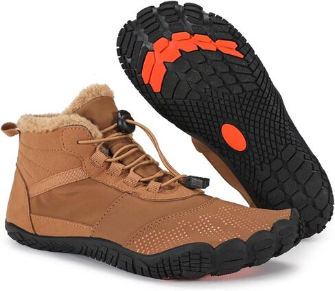 Winter Barefoot Shoes Mens Wide Toe Box Trail Runner Womens Minimalist Zero Drop Sole Walking Shoes Casual Hiking Cotton Boots Sneakers in Kuwait