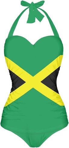 UNICEU Womens Plus Size One Piece Halter Bikini Set Summer Beachwear High Cut Bikini Bathing Suits in Saudi Arabia