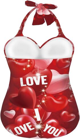 UNICEU Womens Plus Size One Piece Halter Bikini Set Summer Beachwear High Cut Bikini Bathing Suits in Saudi Arabia