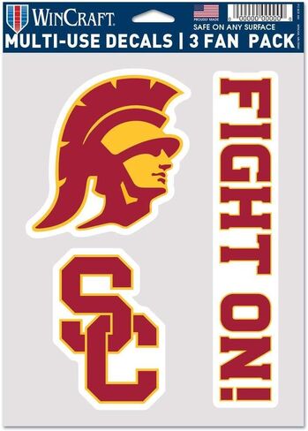 ملصق NCAA USC Trojans متعدد الاستخدامات، 3 عبوات، ألوان الفريق، مقاس واحد in Saudi Arabia
