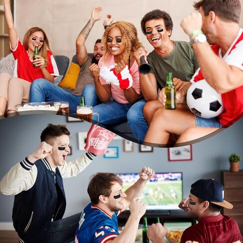 80 زوجًا من ملصقات العين السوداء الرياضية للأطفال، شرائط عين قابلة للكتابة يدويًا تجعل شخصية المراهقين، شريط وجه مقاوم للماء وجيد التهوية لمحبي البيسبول وكرة القدم لاكروس وحفلة بطابع يوم اللعبة in Kuwait