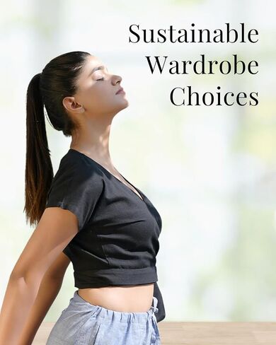 Front Tie Crop Top for Women | Capped Sleeve Top for Women | Yoga Top, Exercise, Lounge, Casual Wear in Saudi Arabia