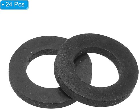 PATIKIL M31 Rubber Flat Washer, 24 Pack 31mm ID 45mm OD 3.5mm Thick Sealing Spacer Gasket Ring for Faucet Pipe Water Hose Fastener Bolt, Black in Saudi Arabia