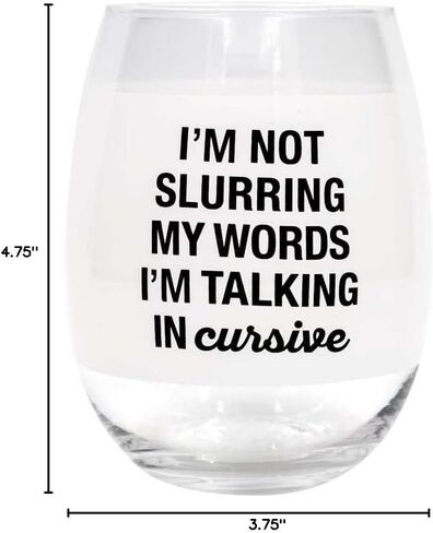 About Face Designs Stemless Wine Glass نظارات النبيذ المضحكة للنساء، 16 أونصة، Shut Up Liver in Saudi Arabia