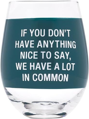 About Face Designs Stemless Wine Glass نظارات النبيذ المضحكة للنساء، 16 أونصة، Shut Up Liver in Saudi Arabia