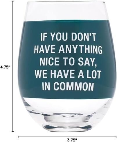 About Face Designs Stemless Wine Glass نظارات النبيذ المضحكة للنساء، 16 أونصة، Shut Up Liver in Saudi Arabia