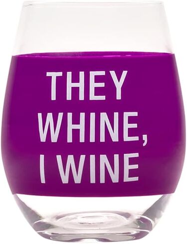 About Face Designs Stemless Wine Glass نظارات النبيذ المضحكة للنساء، 16 أونصة، Shut Up Liver in Saudi Arabia