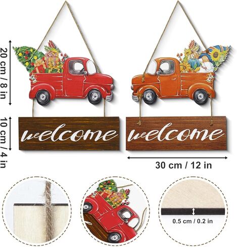 ديكالميل ترحيب الخريف لوحة فنية جدارية خشبية لعيد الشكر من خشب اليقطين للتعليق على الحائط لافتة باب حصاد الخريف ديكور العطلات الموسمية in Kuwait