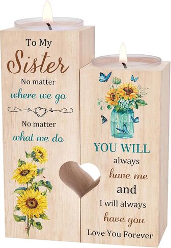 Sister Gifts for Sister - to My Sister Candle Holders，Sister Birthday Gifts from Sister，Unique Gifts for Sister，Best Sister Gift Ideas for Christmas Thanksgiving in Saudi Arabia