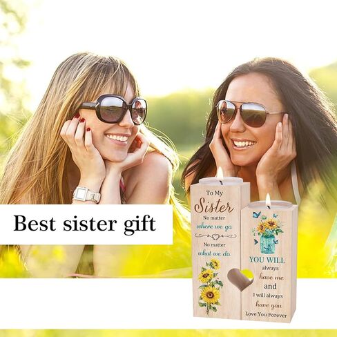 Sister Gifts for Sister - to My Sister Candle Holders，Sister Birthday Gifts from Sister，Unique Gifts for Sister，Best Sister Gift Ideas for Christmas Thanksgiving in Saudi Arabia