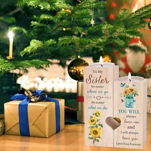 Sister Gifts for Sister - to My Sister Candle Holders，Sister Birthday Gifts from Sister，Unique Gifts for Sister，Best Sister Gift Ideas for Christmas Thanksgiving in Saudi Arabia