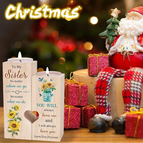Sister Gifts for Sister - to My Sister Candle Holders，Sister Birthday Gifts from Sister，Unique Gifts for Sister，Best Sister Gift Ideas for Christmas Thanksgiving in Saudi Arabia