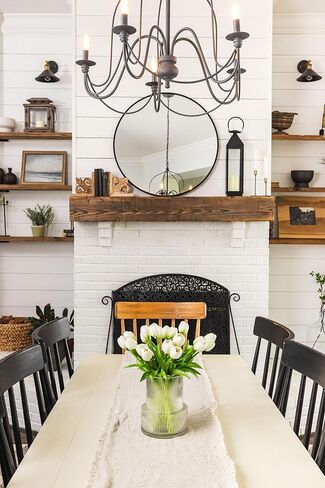 Laurel&Vine Quality Ribbed Glass Vase Set with 20 Realistic Pink Artificial Tulips Flowers. Modern Fluted Clear Vase with Faux Tulips. Entryway Living Room, Dining Table, Shelf, Office Decor Wedding in Kuwait