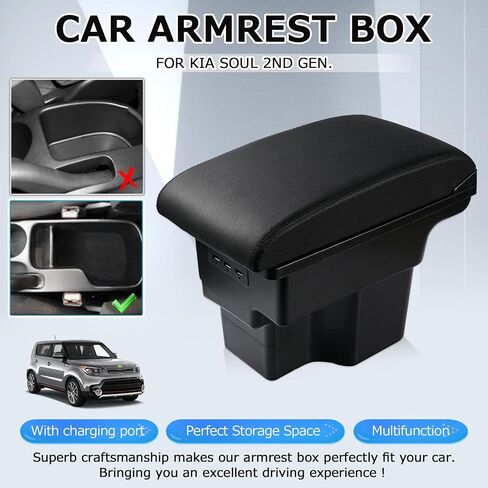 Custom Fit for Car Armrest Box 2012–2020 Toyota 86/Gt86/Subaru BRZ/Scion FR-S Accessories Storage Center Console Double Layer Armrest Organizer Box (All Black) in Saudi Arabia
