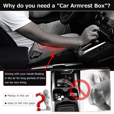 Custom Fit for Car Armrest Box 2012–2020 Toyota 86/Gt86/Subaru BRZ/Scion FR-S Accessories Storage Center Console Double Layer Armrest Organizer Box (All Black) in Saudi Arabia