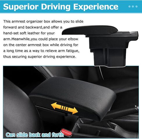 Custom Fit for Car Armrest Box 2012–2020 Toyota 86/Gt86/Subaru BRZ/Scion FR-S Accessories Storage Center Console Double Layer Armrest Organizer Box (All Black) in Saudi Arabia